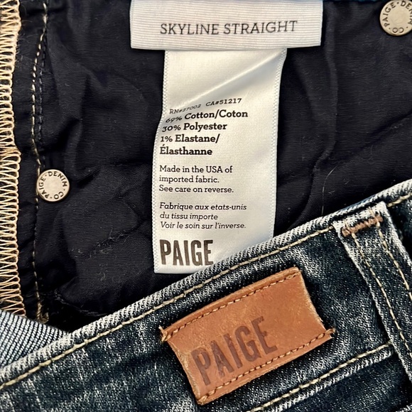 PAIGE~Jeans / Skyline Straight / Blue - Picture 7 of 8